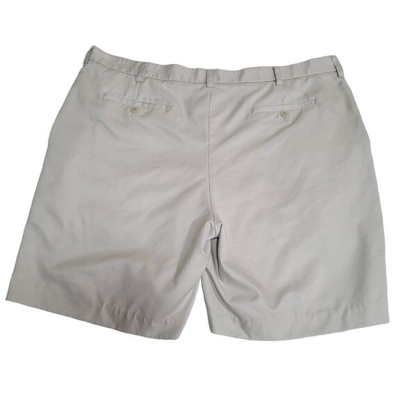 Izod Men’s Preppy Beige Flat Front Classic Chino Shorts Pockets Size 44 - Picture 2 of 8